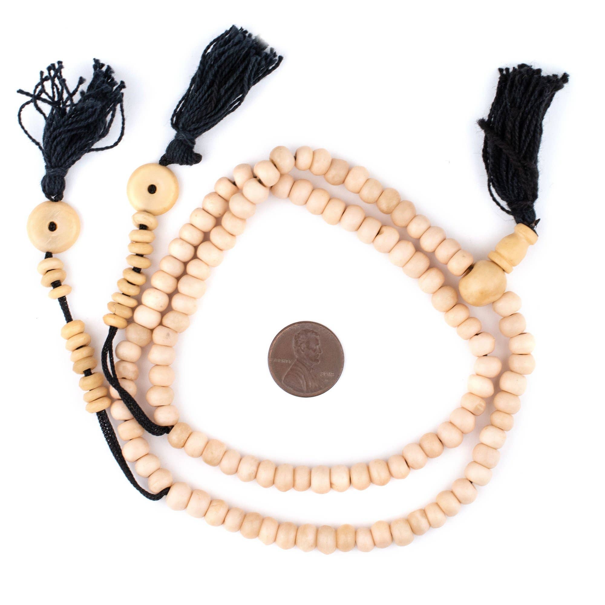 6mm Pastel Orange Bone Mala Beads